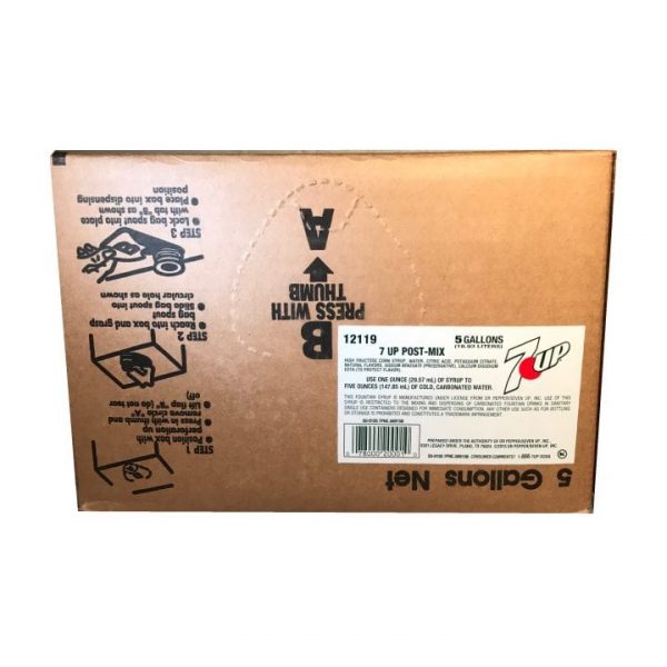 7up 5 gal. Bag-n-Box (1 to 5 Concentrate) - Spot Beverage