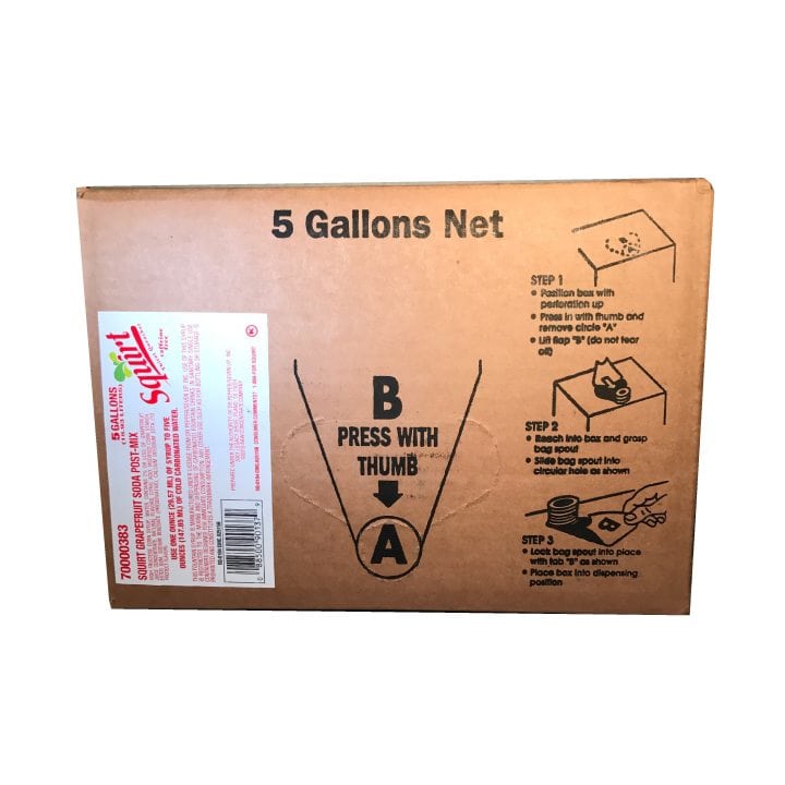 Squirt Soda 5 gal. Bag-n-Box (1 to 5 Concentrate)
