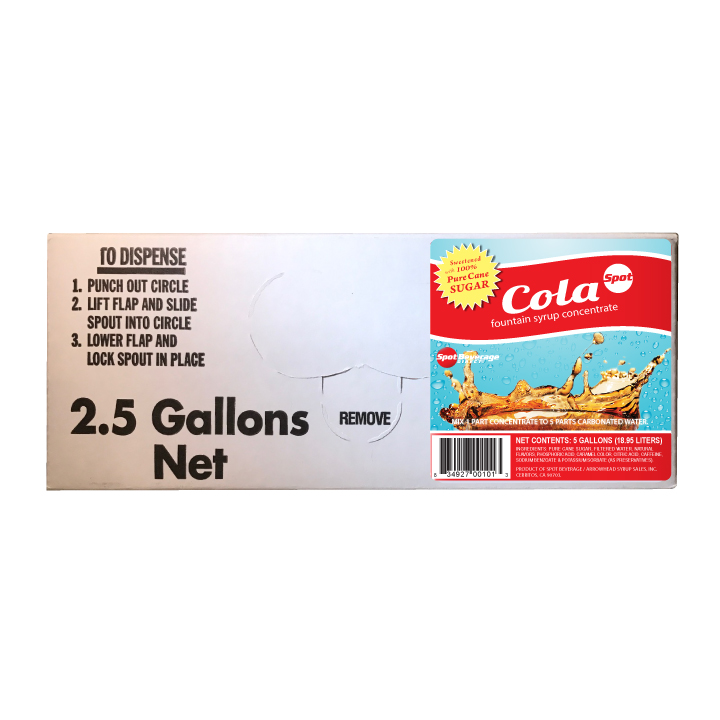 Spot Premium PureCane Cola 2.5 gal. BagnBox (1 to 5 Concentrate